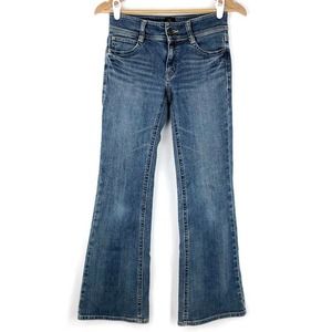 C-Seventeen Flare Jeans Blue Mid Rise Stretch Japanese Streetwear 26